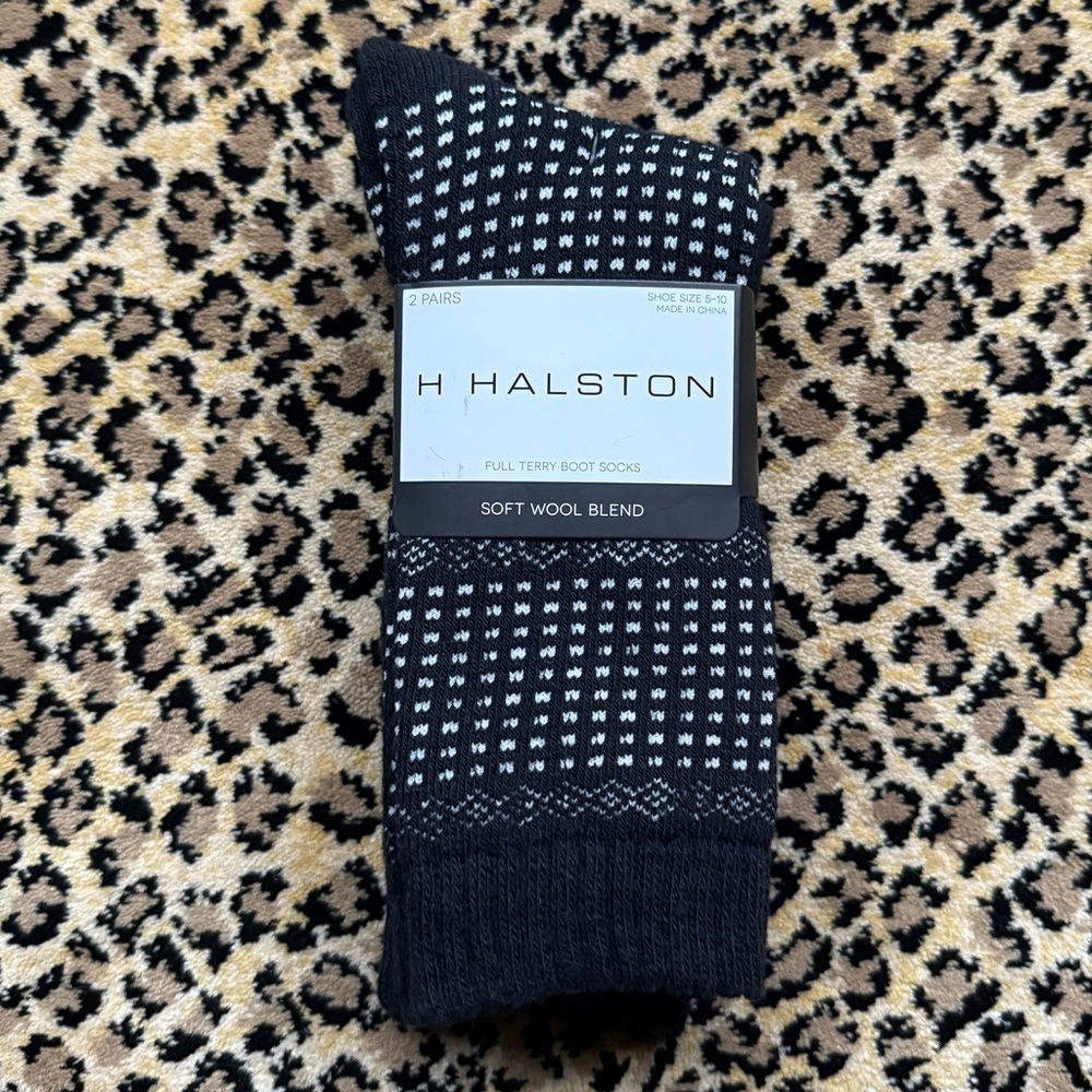H Halston boot socks (NWT)